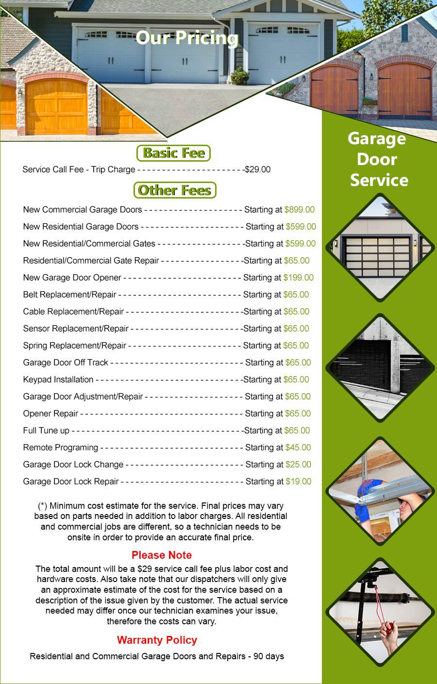 List Interstate Garage Door Repair Service